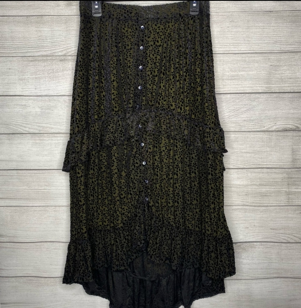 NEW American Rag Black Velvet Maxi Skirt